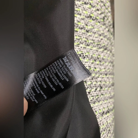 NWOT Topshop Green and Black Tweed Blazer Size 4 - Picture 9 of 9